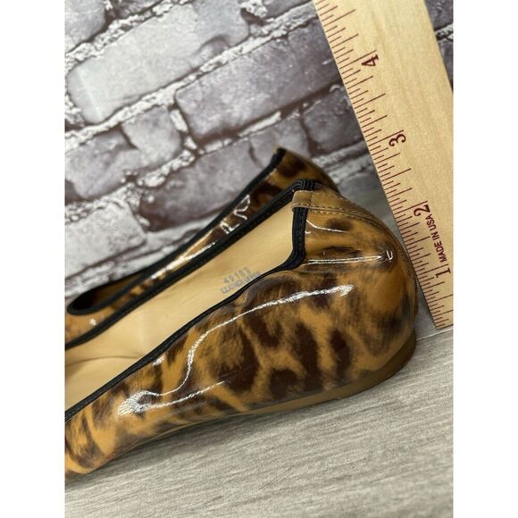 J. Crew Caramel Animal Print Patent Leather Ballet Flats Women’s Sz 9M US/40EU - Picture 14 of 16